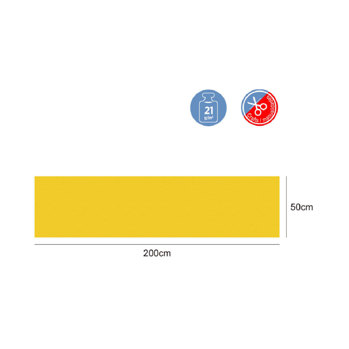 Crepe Paper 50 × 200cm 21g Golden Yellow