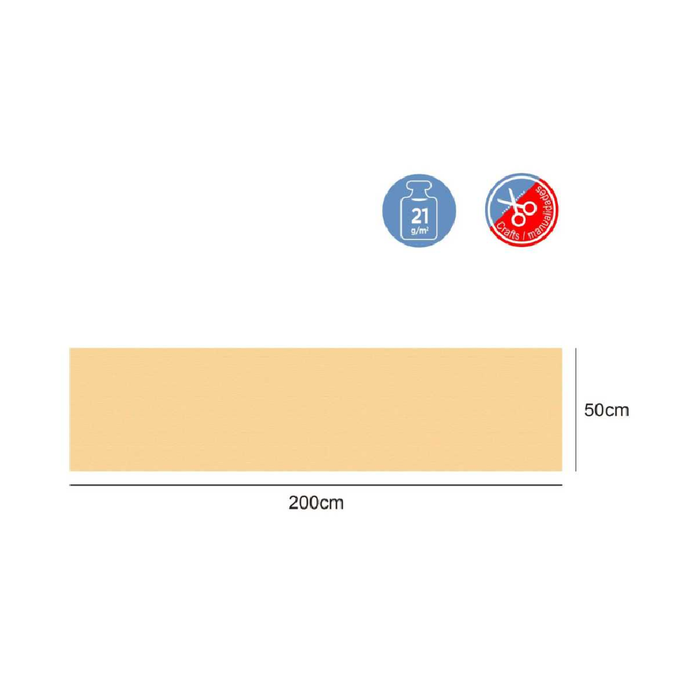 Crepe Paper 50 × 200cm 21g Nude