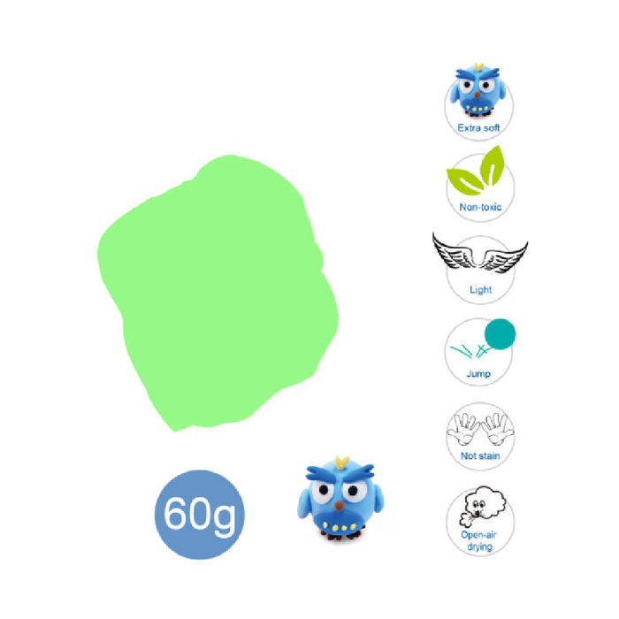 Air Clay 60g Fluorescent Green
