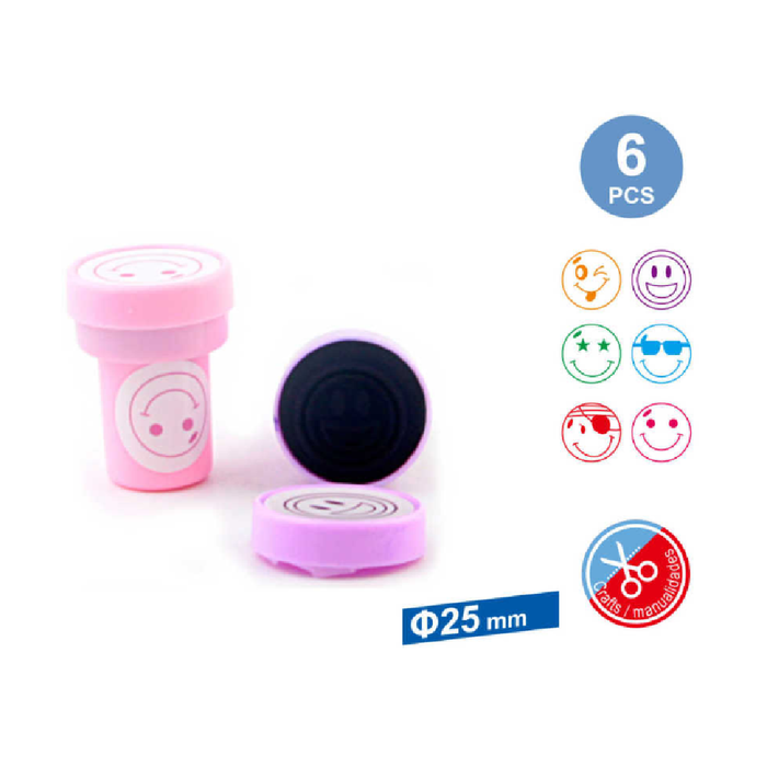 Stamps Smile Face 6pcs