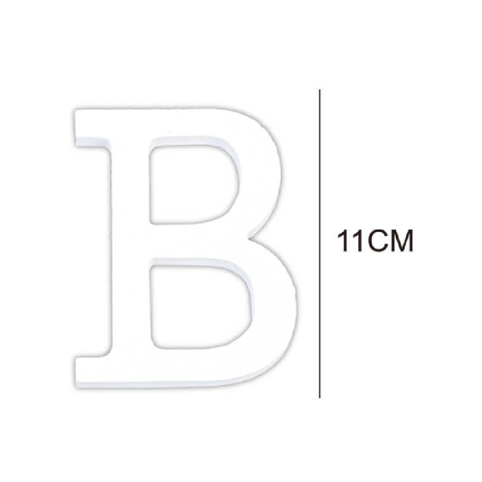 Wooden White Letter 11cm ‘B’