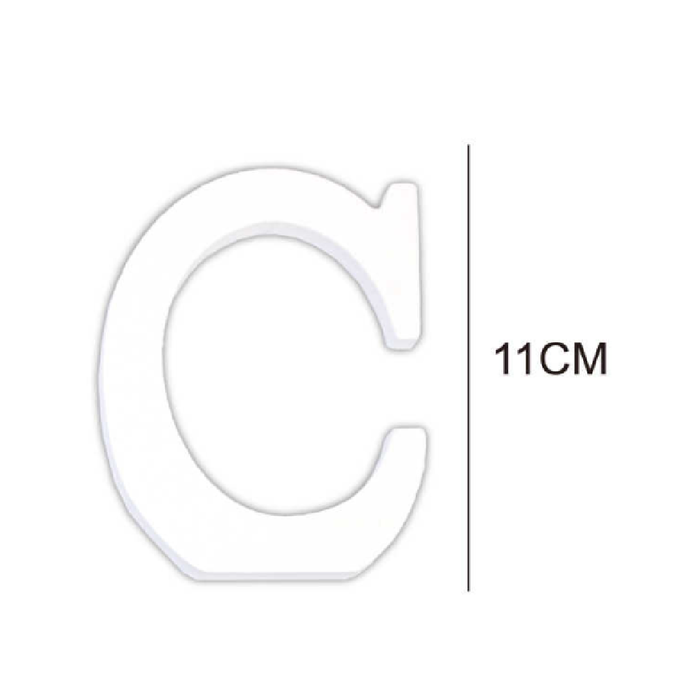 Wooden White Letter 11cm ‘C’
