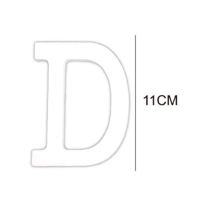 Wooden White Letter 11cm ‘D’
