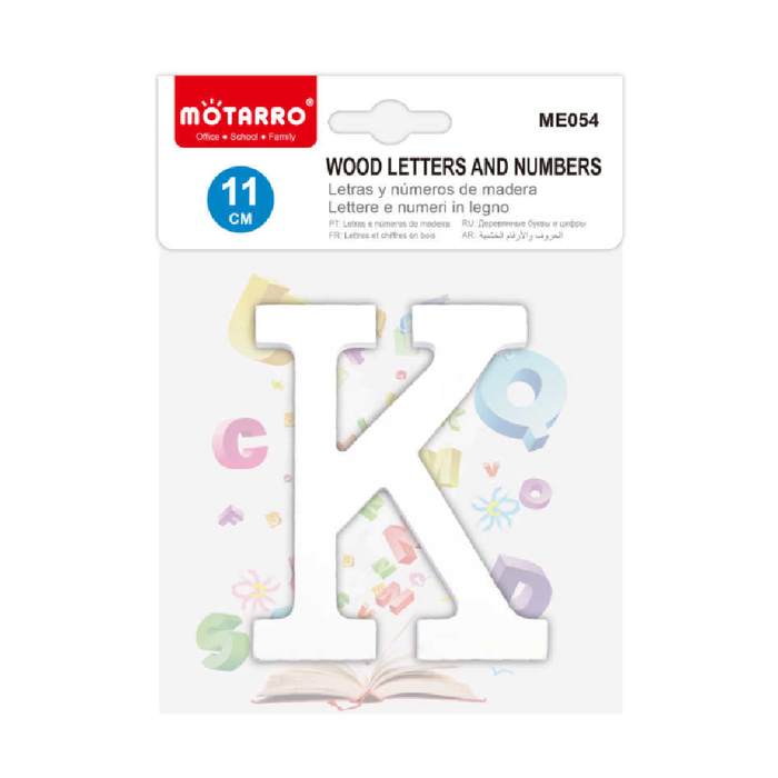 Wooden White Letter 11cm ‘K’