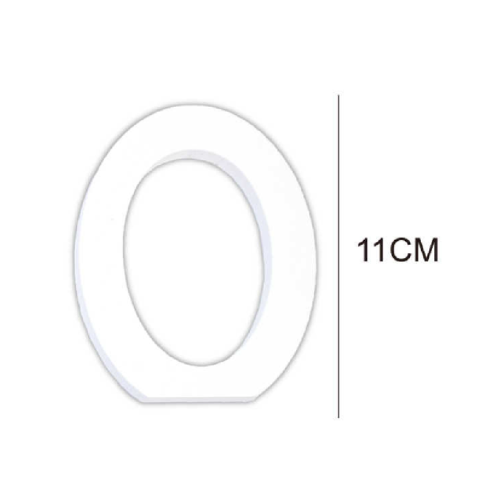 Wooden White Letter 11cm ‘O’