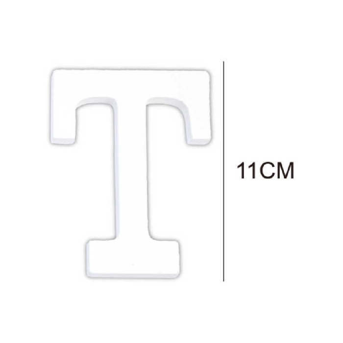 Wooden White Letter 11cm ‘T’