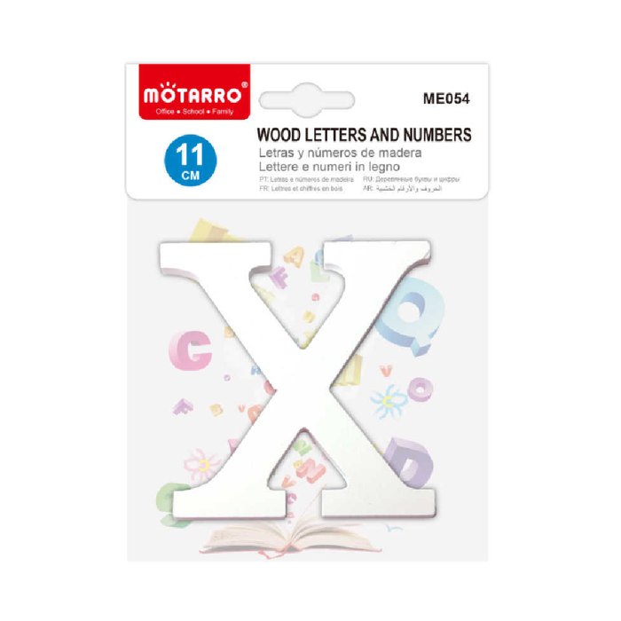 Wooden White Letter 11cm ‘X’