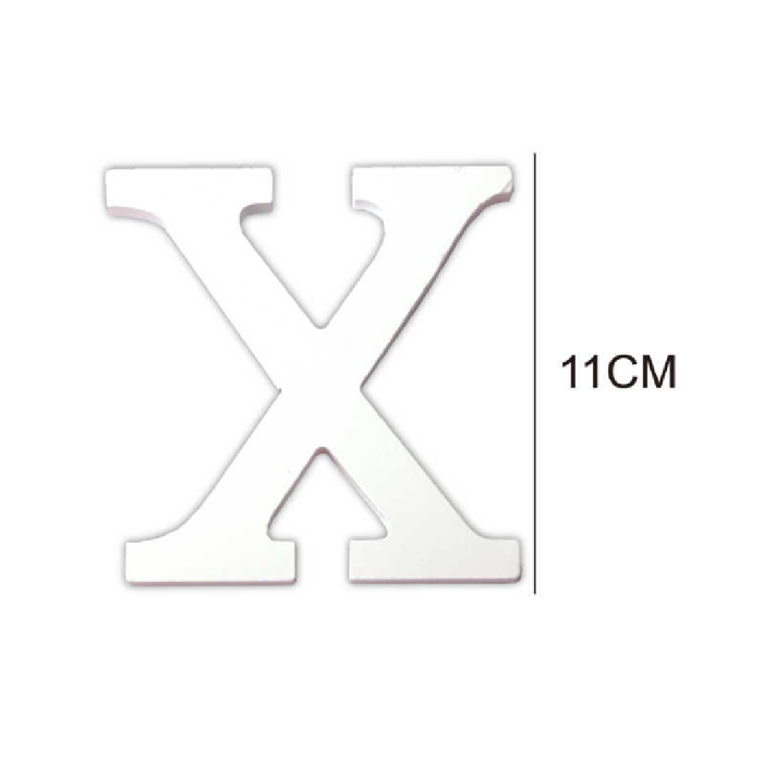 Wooden White Letter 11cm ‘X’