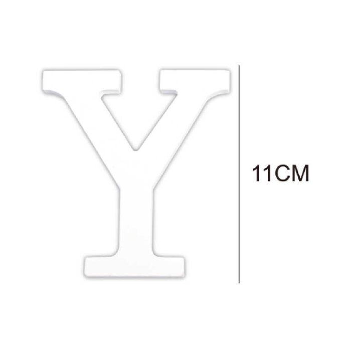 Wooden White Letter 11cm ‘Y’