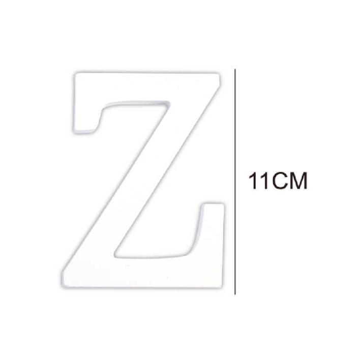 Wooden White Letter 11cm ‘Z’