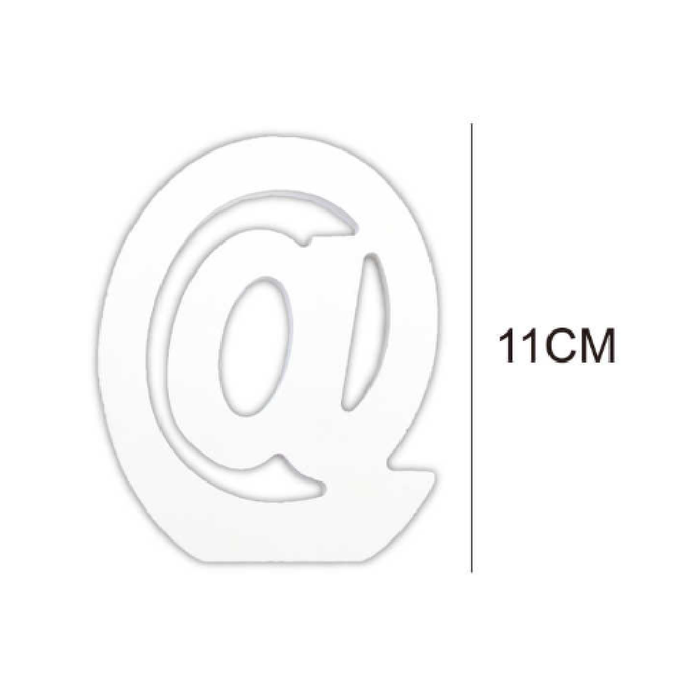 Wooden White Letter 11cm ‘@’