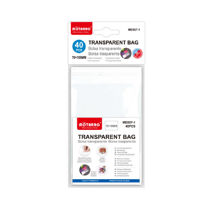 Clear Bag 7 × 10cm 40pcs