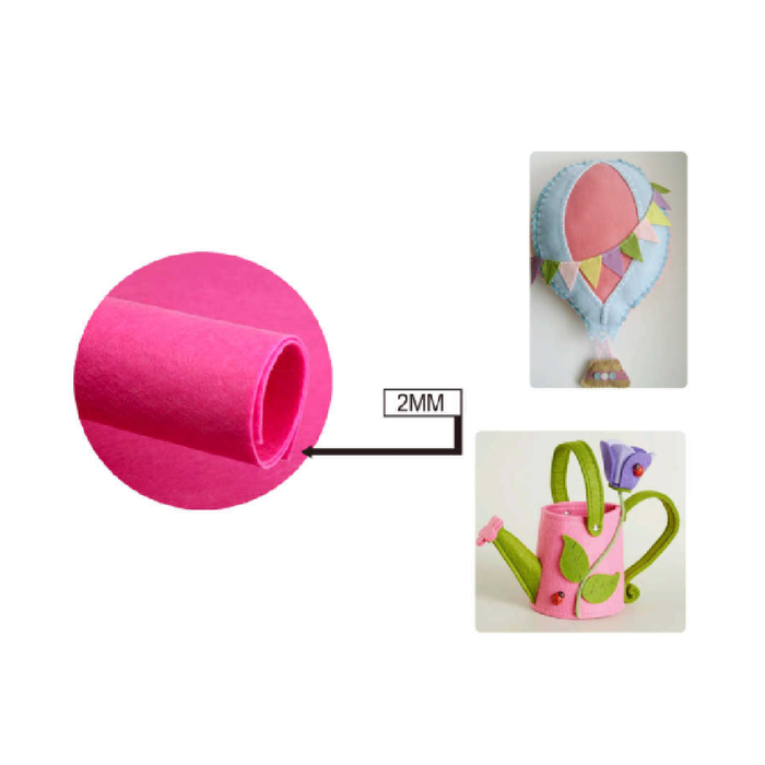 FeltBoard 40 × 60cm × 2 Rose Red