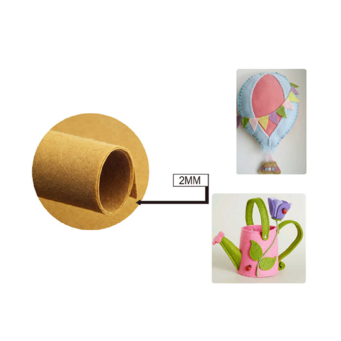 FeltBoard 40 × 60cm × 2 Light Brown