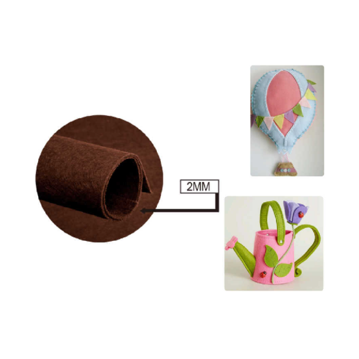 FeltBoard 40 × 60cm × 2Dark Brown