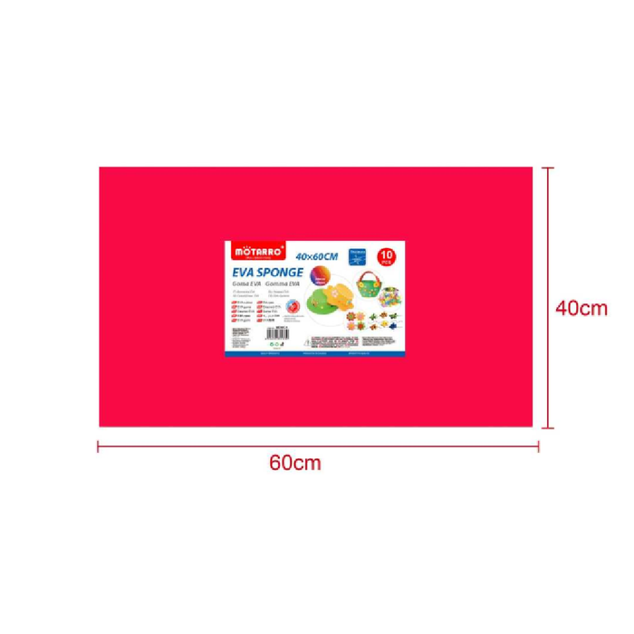 EVA Foam Sheet 40 × 60cm × 2Bright Red