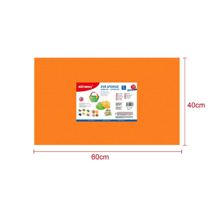 EVA Foam Sheet 40 × 60cm × 2Orange