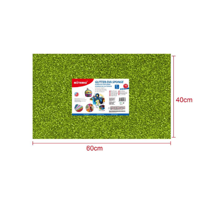 Glitter EVA Foam Sheet 40 × 60cm × 2Avocado Green