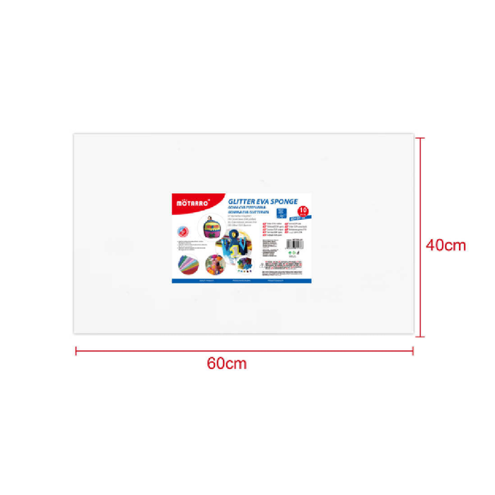Glitter EVA Foam Sheet 40 × 60cm × 2White