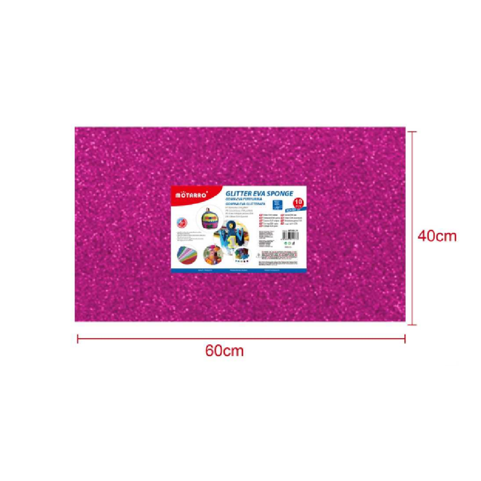 Glitter EVA Foam Sheet 40 × 60cm × 2Burgundy