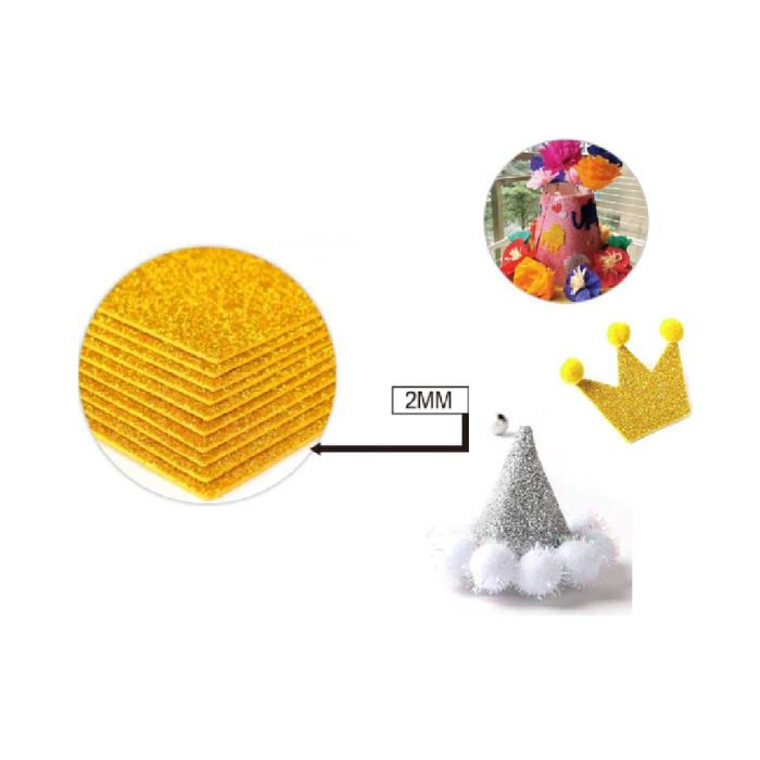 Glitter EVA Foam Sheet 40 × 60cm × 2Blonde