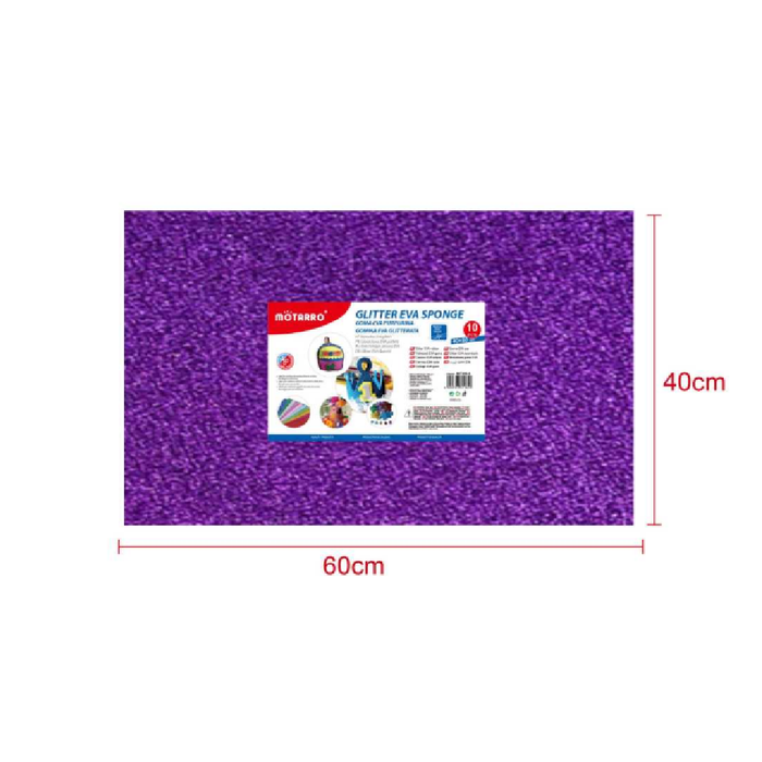 Glitter EVA Foam Sheet 40 × 60cm × 2Dark Purle