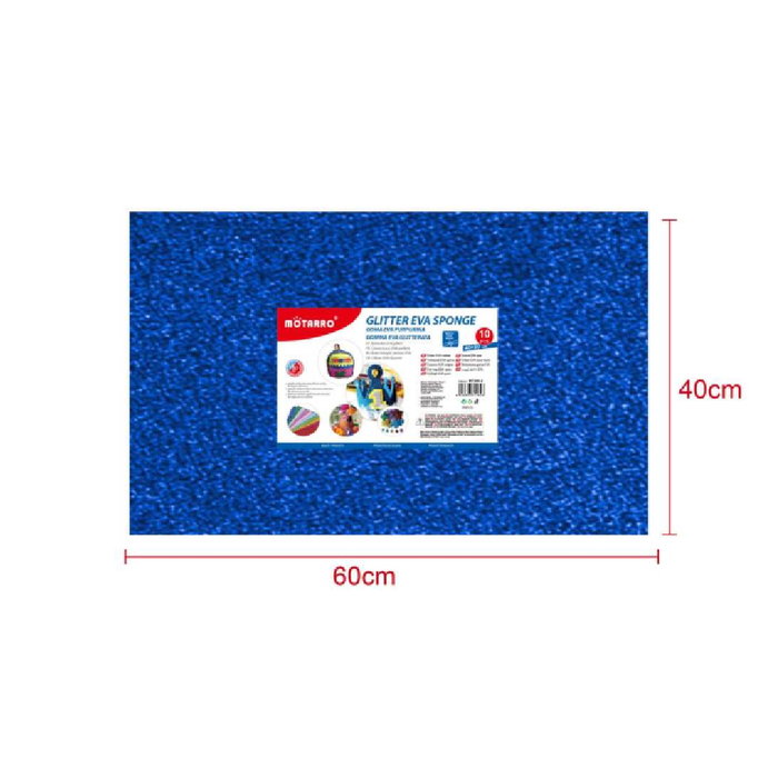 Glitter EVA Foam Sheet 40 × 60cm × 2Navy