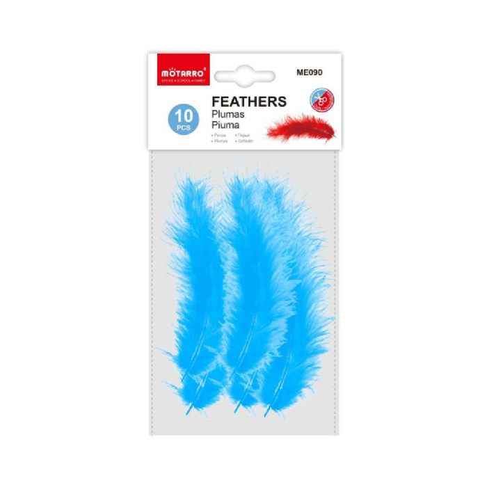 Decorative Feathers Assorted Colors 10pcs