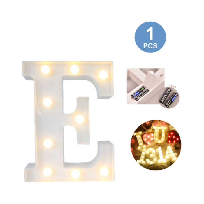 LED Letter Light Sign 'E' 22cm