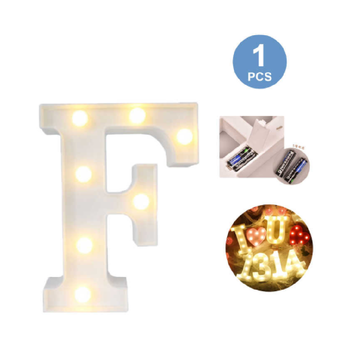 LED Letter Light Sign 'F' 22cm