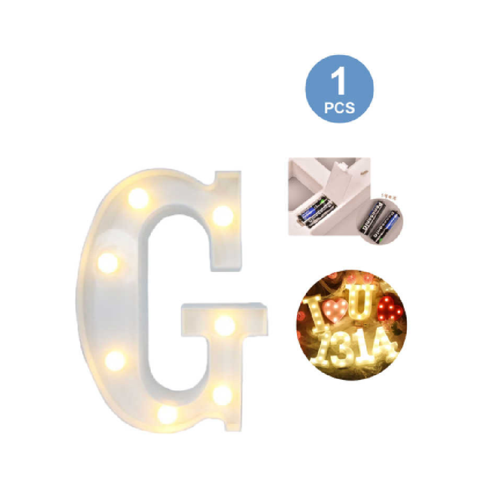 LED Letter Light Sign 'G' 22cm