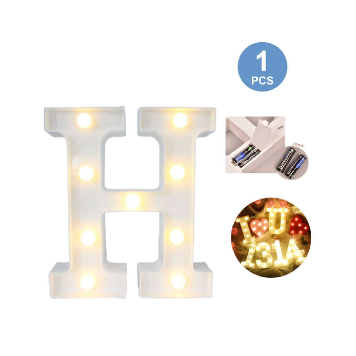 LED Letter Light Sign 'H' 22cm