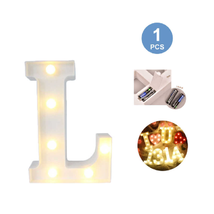 LED Letter Light Sign 'L' 22cm