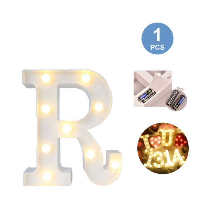 LED Letter Light Sign 'R' 22cm