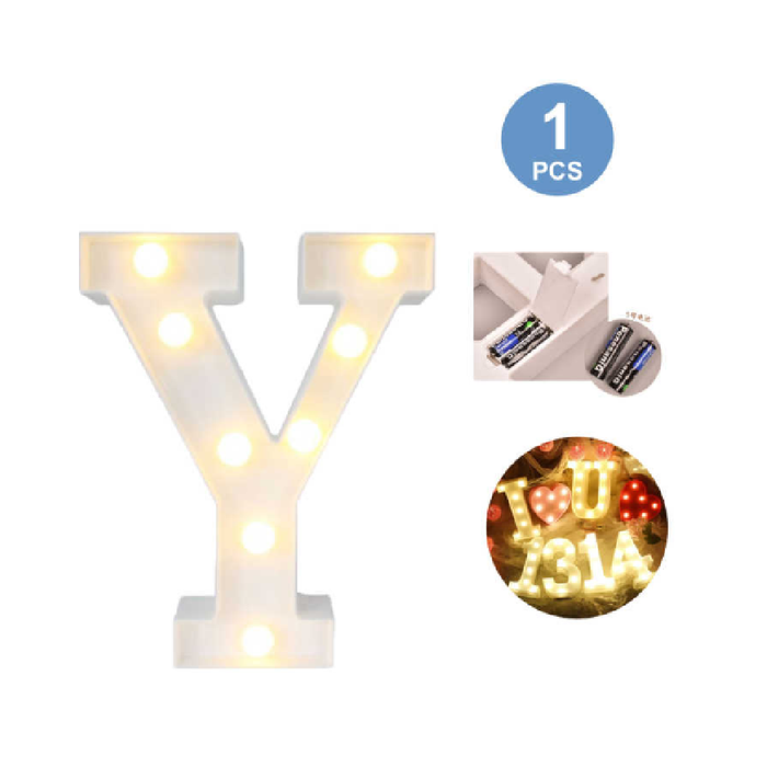LED Letter Light Sign 'Y' 22cm