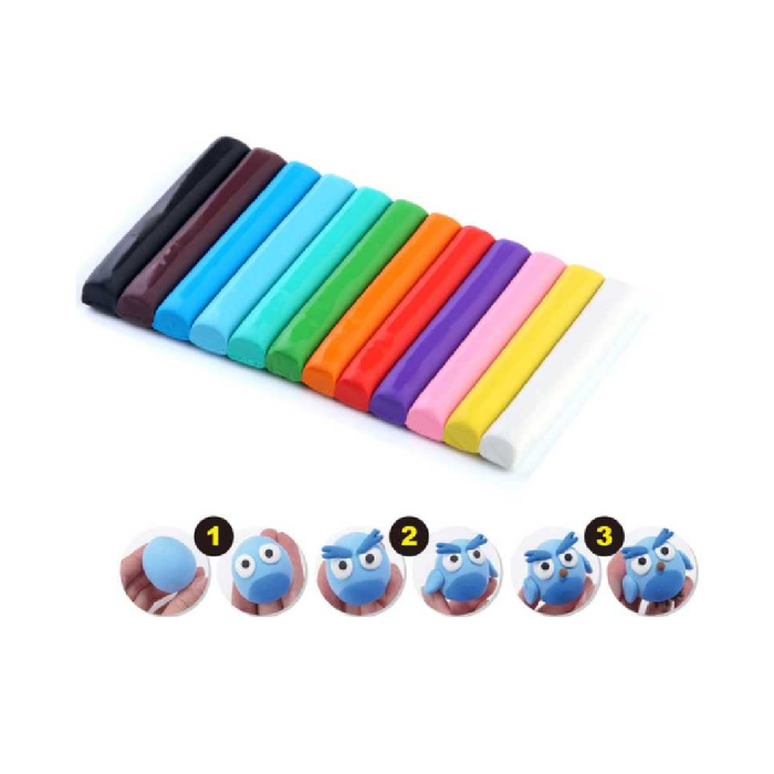 Plasticine Pack Assorted Color 160g 12pcs