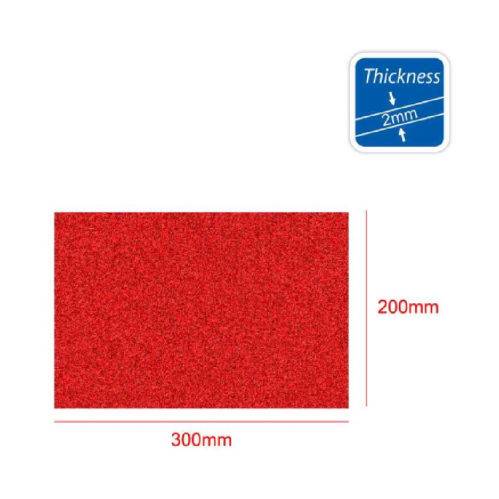 A4 EVA Glitter Foam Paper 210pcs Red