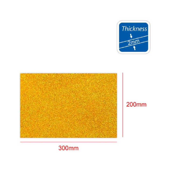 A4 EVA Glitter Foam Paper 210pcs Gold