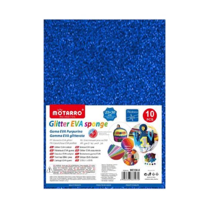 A4 EVA Glitter Foam Paper 210pcs Navy
