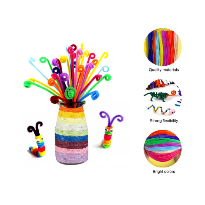 Chenille Stems 6 × 30cm 20pcs Black