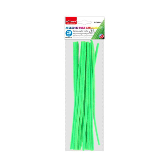Chenille Stems 6 × 30cm 20pcs Avocado Green