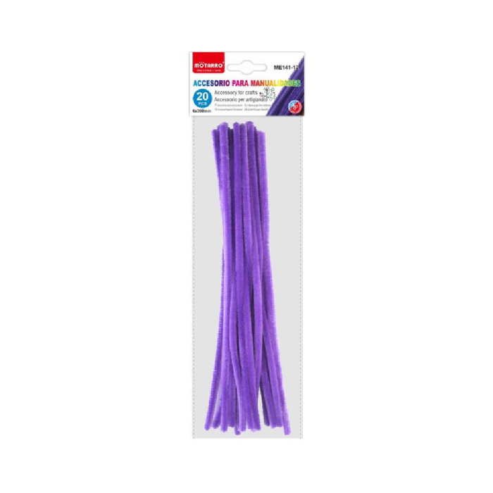 Chenille Stems 6 × 30cm 20pcs Purple