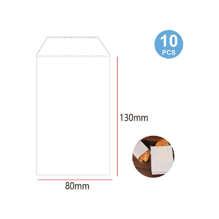 100g Paper Bag 8 × 13cm 10cps White