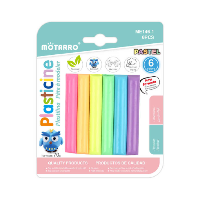 Plasticine Pastel Colors 6pcs 70g