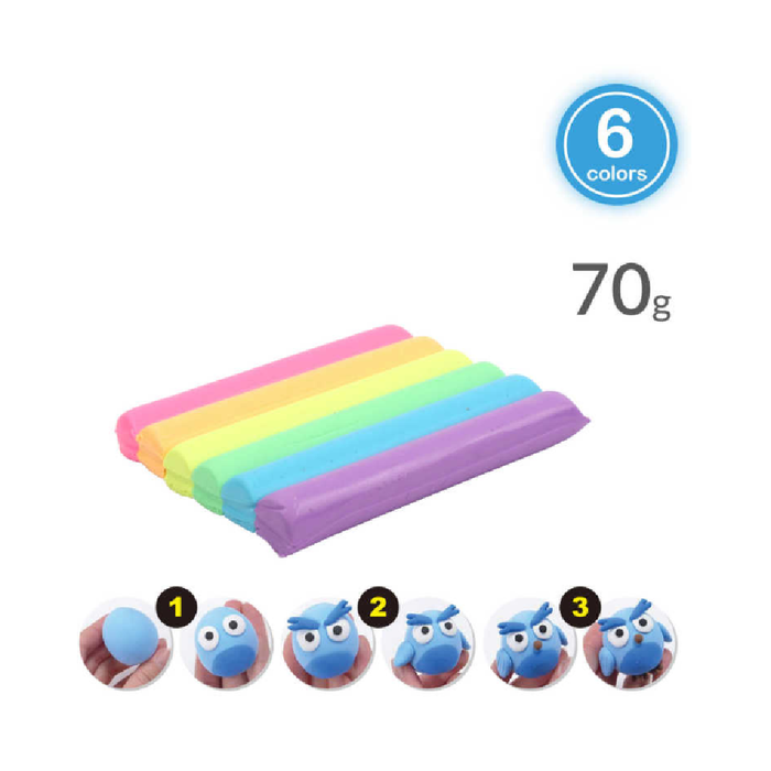 Plasticine Pastel Colors 6pcs 70g