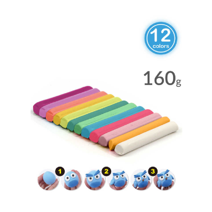 Plasticine Pastel Colors 12pcs 160g