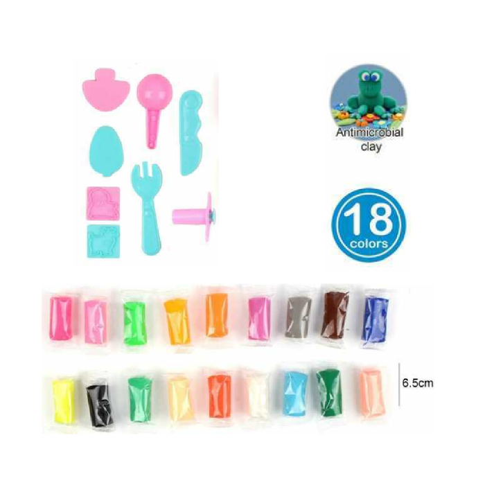 Plasticine Kit Assorted 18 Colors