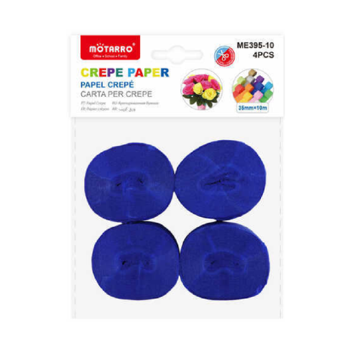 Crepe Streamer 3.5cm × 10m 4pcs Dark Blue