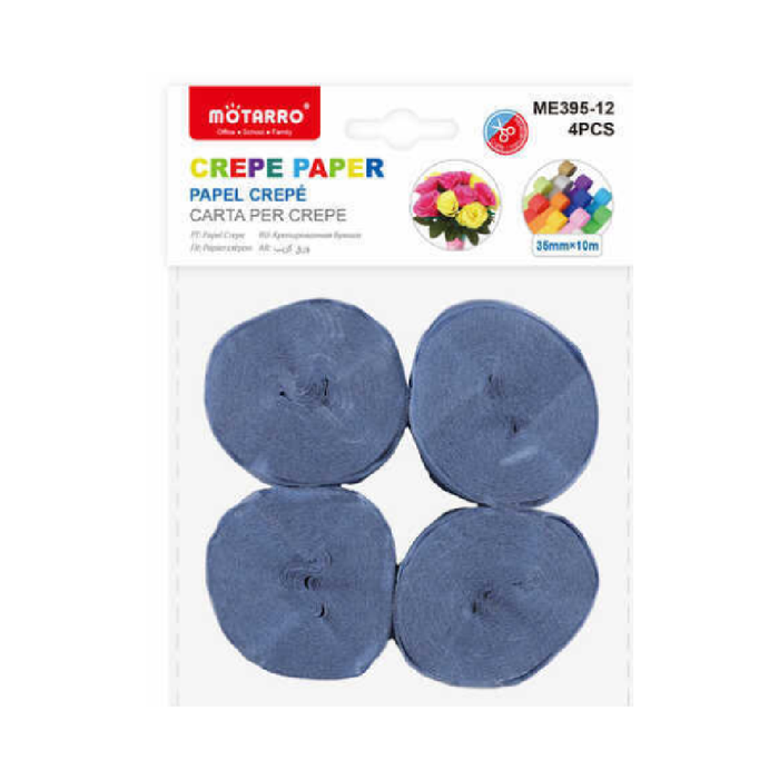 Crepe Streamer 3.5cm × 10m 4pcs Navy