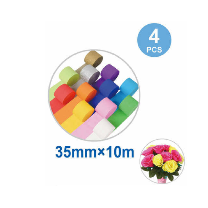 Crepe Streamer 3.5cm × 10m 4pcs Navy